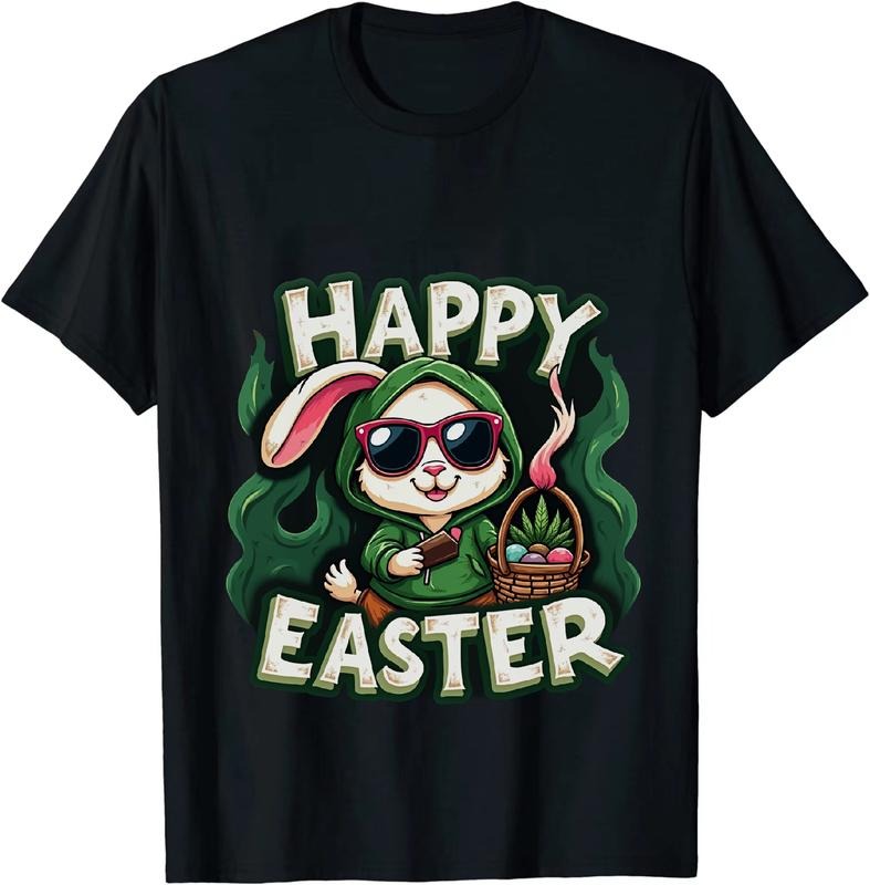 [100% Cotton] Lit Easter Bunny 420 T - Shirt For 420 Easter Celebration Hoodie, Sweatshirt | HypeDripTees.com