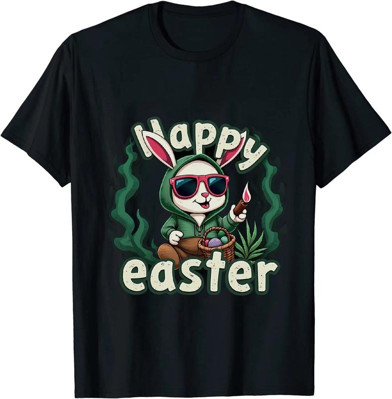 [100% Cotton] Lit Mega 420 Easter T - Shirt Bunny Design Hoodie, Sweatshirt | HypeDripTees.com