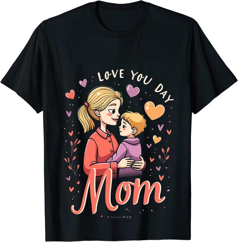 [100% Cotton] Love You Day Mom And Child Heart Design T-Shirt Hoodie, Sweatshirt | HypeDripTees.com