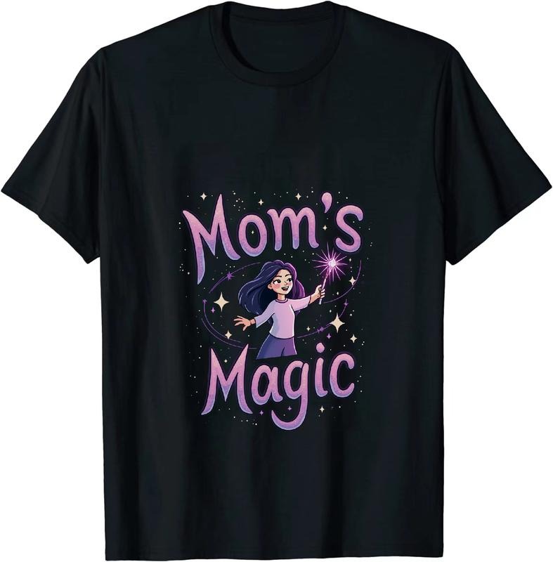 [100% Cotton] Magical Mom Sparkle Girl Fantasy Spell T-Shirt Hoodie, Sweatshirt | HypeDripTees.com
