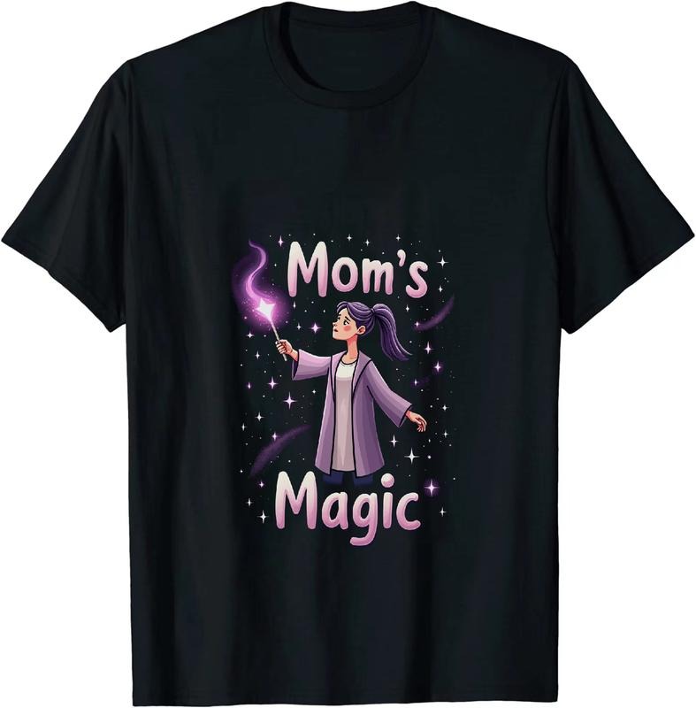 [100% Cotton] Magical Mom With Purple Hair And Moon Wand T-Shirt Design Hoodie, Sweatshirt | HypeDripTees.com