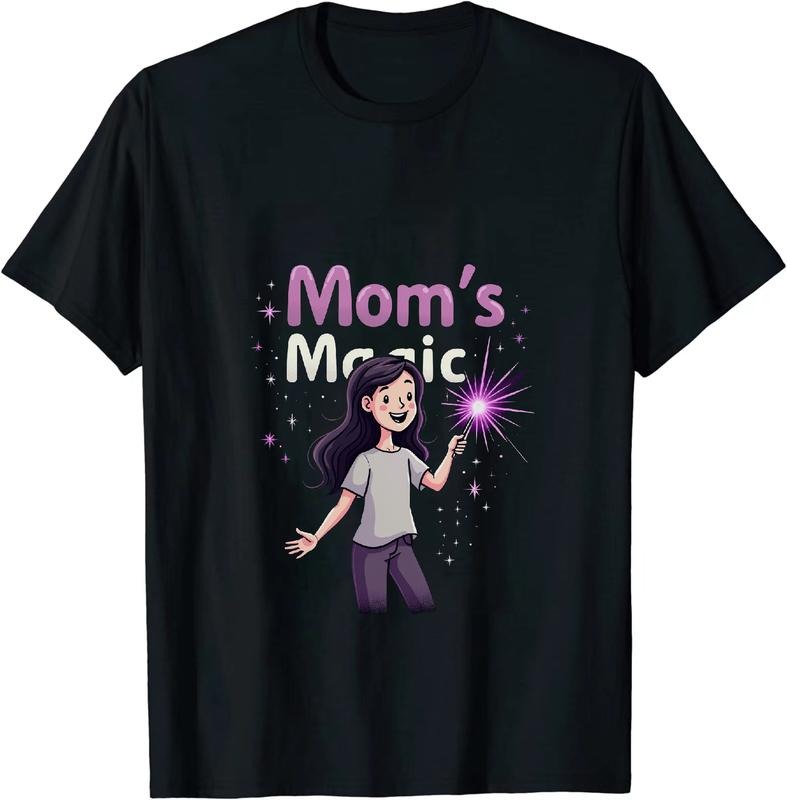 [100% Cotton] Magical Mom With Sparkly Wand Cute Cartoon Character T-Shirt Hoodie, Sweatshirt | HypeDripTees.com