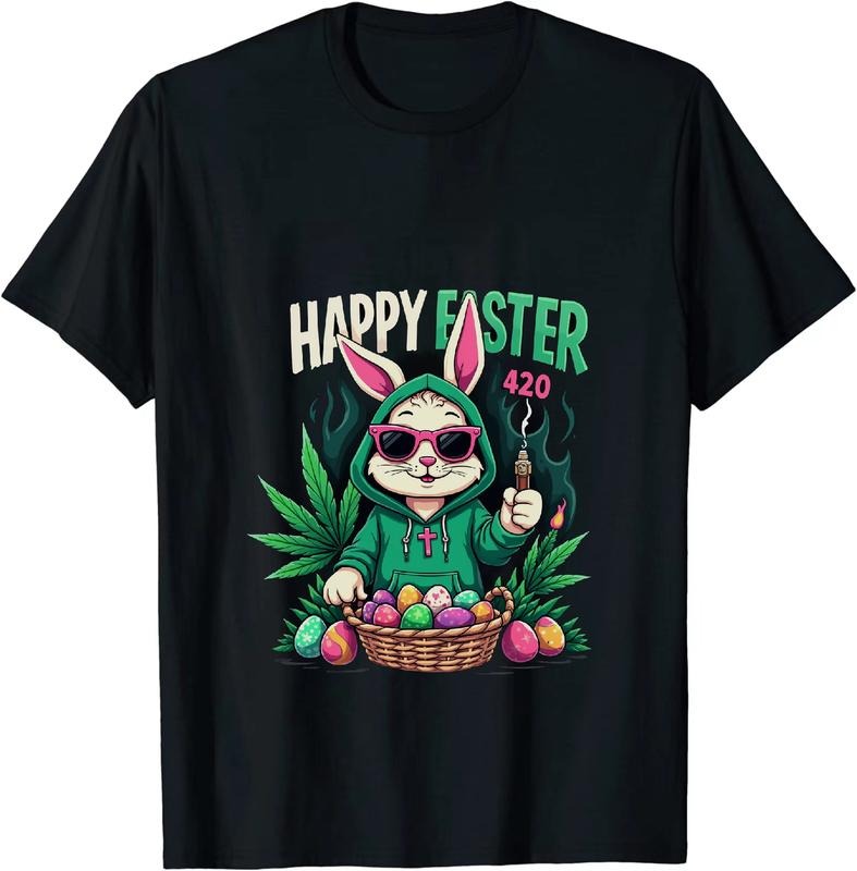 [100% Cotton] Media Mogul 420 Easter Bunny T - Shirt With Green Outfit Hoodie, Sweatshirt | HypeDripTees.com