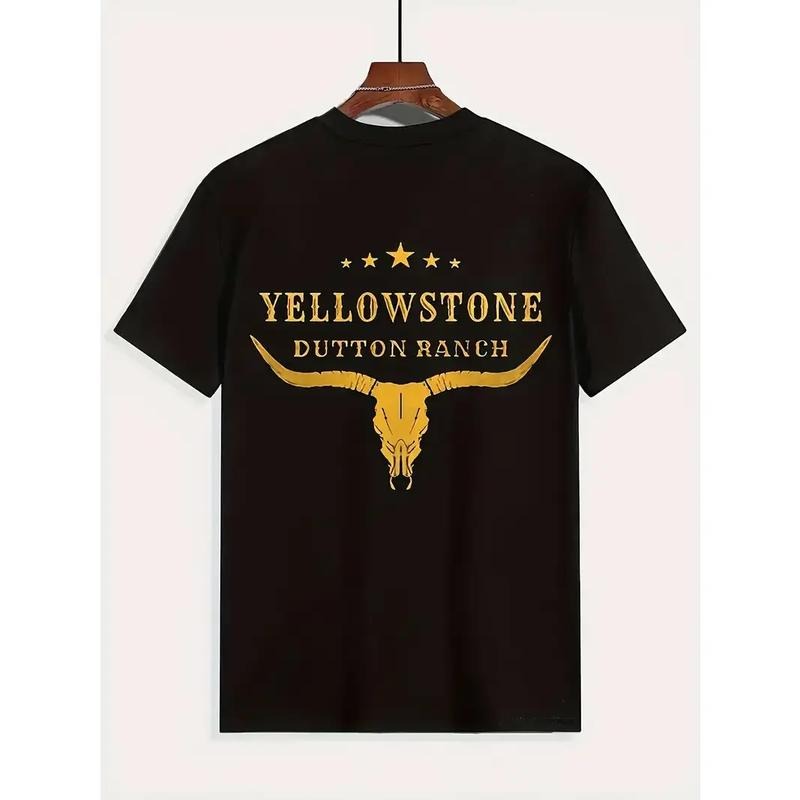 [100% Cotton] Men'S Casual Cow Print Comfortable Polyester Round Neck Short Sleeves Summer T-Shirt Hoodie, Sweatshirt