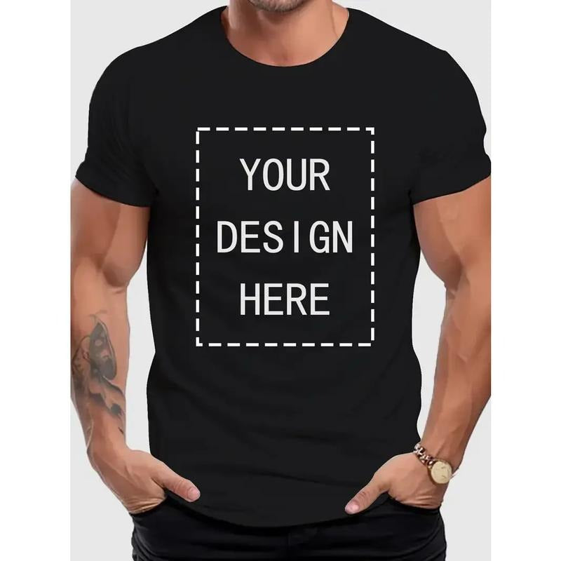 [100% Cotton] Men'S Fashion Casual Comfortable Custom Print Crew Neck Short Sleeve Trendy and Fashion T-Shirt Hoodie,...