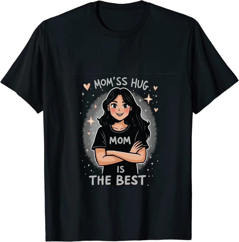 [100% Cotton] Mom Hug Best Love Heartwarming Cartoon Design T-Shirt Hoodie, Sweatshirt | HypeDripTees.com