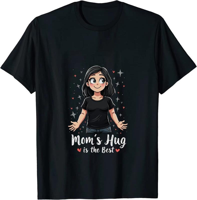 [100% Cotton] Mom Hug Love Heartwarming Family Cute Cartoon T-Shirt Hoodie, Sweatshirt | HypeDripTees.com
