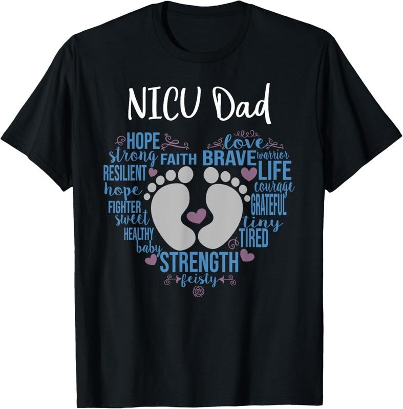 [100% Cotton]"NICU Dad" Preemie or NICU Daddy Boy Girl - Blue T-Shirt Hoodie, Sweatshirt | HypeDripTees.com