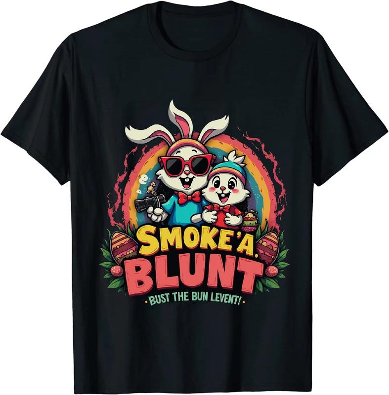 [100% Cotton] Patrician Easter 4 20 25 Bunny Duck T - Shirt With Colorful Accents Hoodie, Sweatshirt | HypeDripTees.com