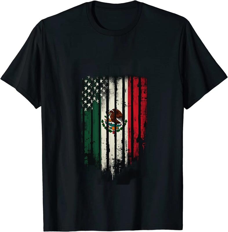 [100% Cotton] Patriotic Eagle Snake Mexican American Flag Fusion T-Shirt Hoodie, Sweatshirt | HypeDripTees.com