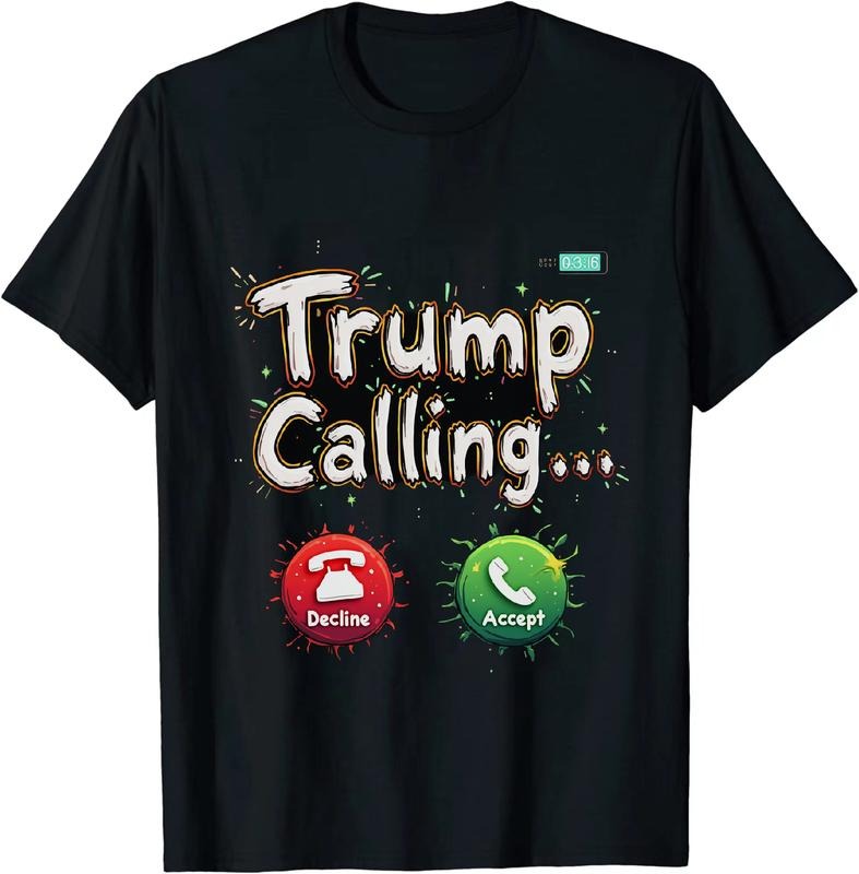 [100% Cotton] Polished Trump Calling T - Shirt With Call Graphics Hoodie, Sweatshirt | HypeDripTees.com