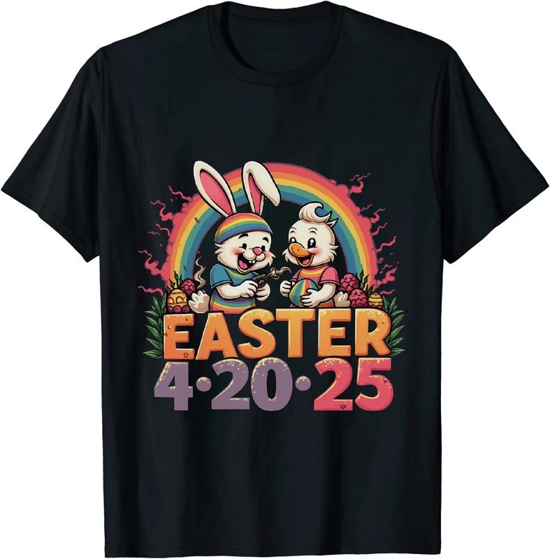 [100% Cotton] Princely Easter 4 20 25 T - Shirt With Bunny Duck And Egg Art Hoodie, Sweatshirt | HypeDripTees.com