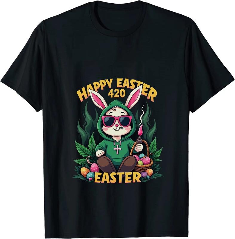 [100% Cotton] Princessly 420 Easter Bunny T - Shirt With Green Outfit Hoodie, Sweatshirt | HypeDripTees.com