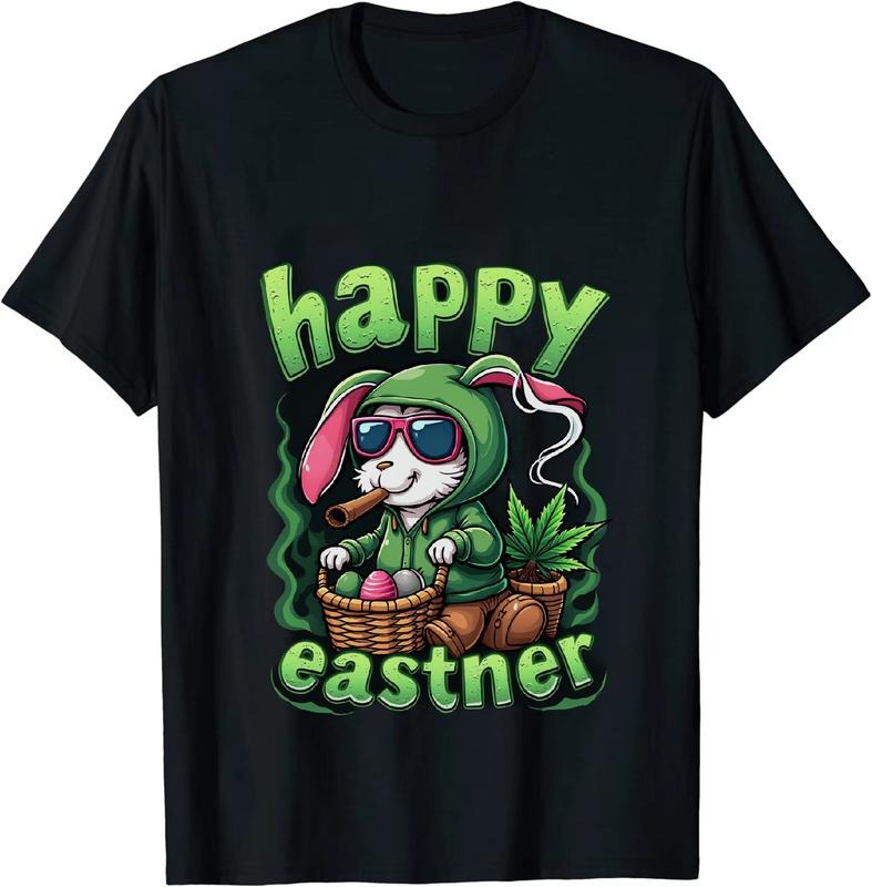 [100% Cotton] Rad Easter Bunny 420 T - Shirt Saying Happy Easter Hoodie, Sweatshirt | HypeDripTees.com