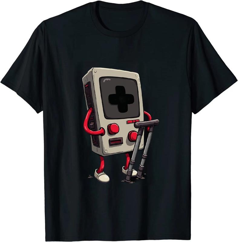 [100% Cotton] Refined Handheld Gaming Console With Crutch T - Shirt Hoodie, Sweatshirt | HypeDripTees.com