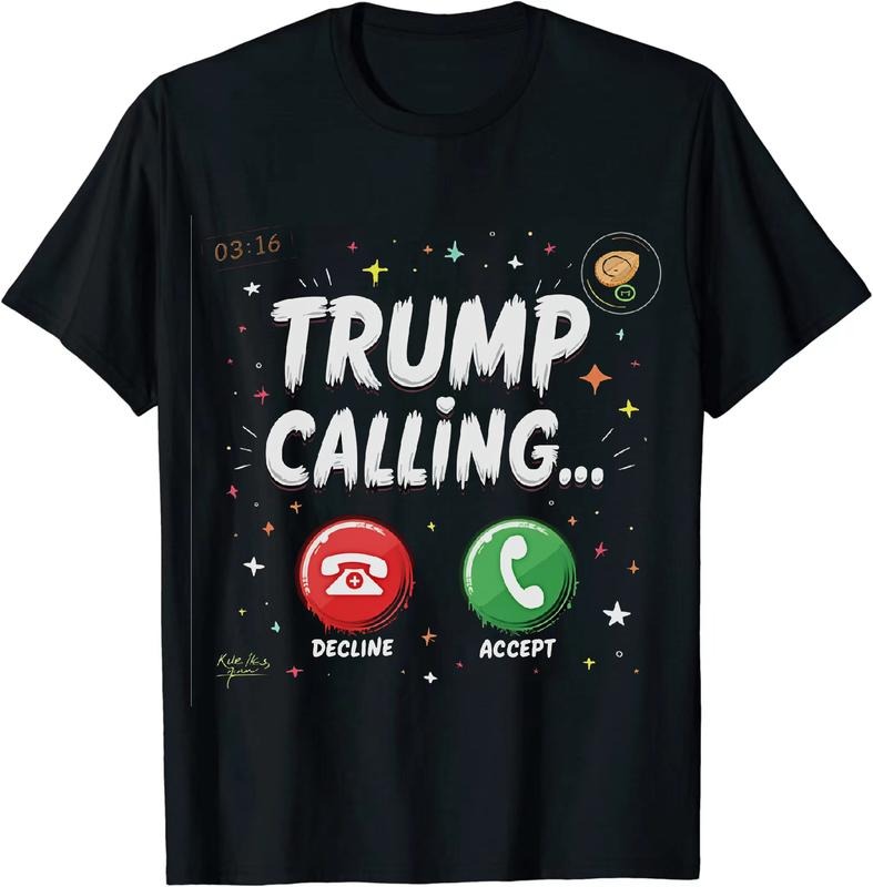 [100% Cotton] Refined Trump Calling T - Shirt With Melting Font Hoodie, Sweatshirt | HypeDripTees.com