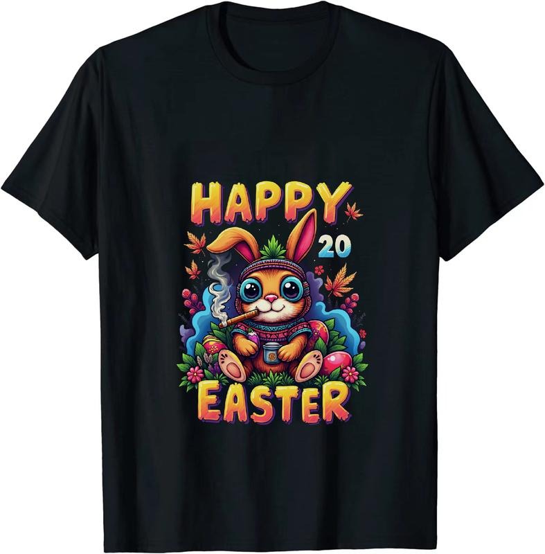 [100% Cotton] Regal Happy 4 - 20 Easter Bunny T - Shirt With Egg Art Hoodie, Sweatshirt | HypeDripTees.com