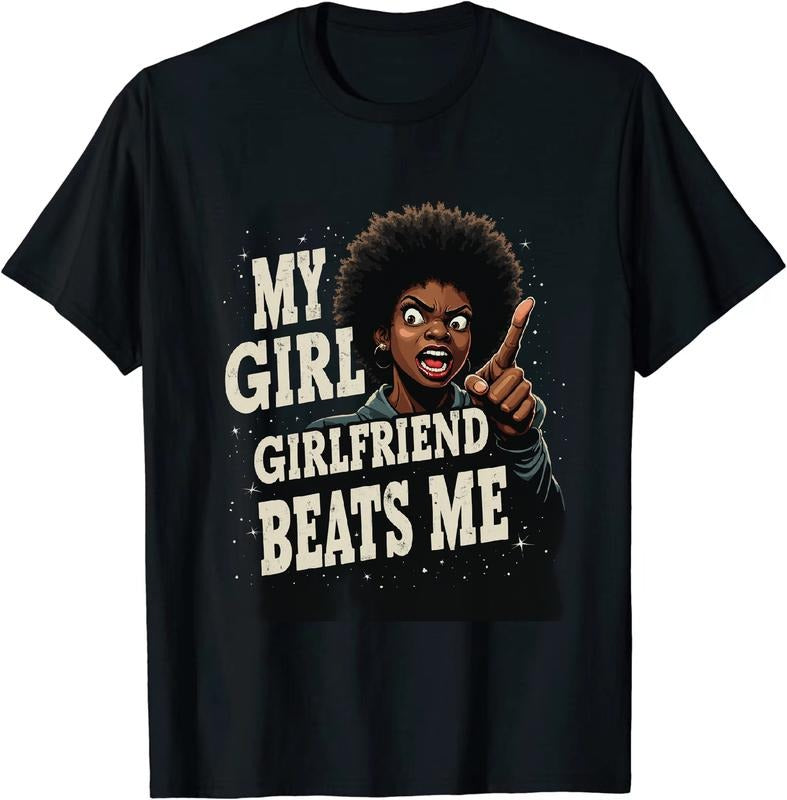 [100% Cotton] Riotous My Girlfriend Beats Me T Shirt Amid Home Decor Hot Trends Hoodie, Sweatshirt | HypeDripTees.com