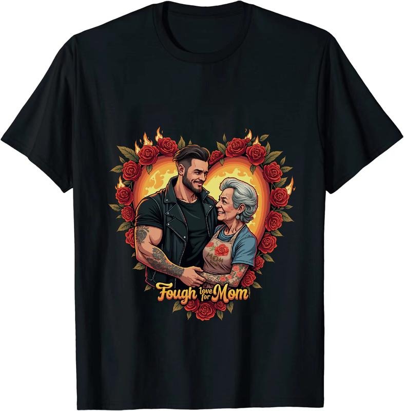 [100% Cotton] Romantic Couple In Rose Heart Flame Design Love T-Shirt For Him And Her Hoodie, Sweatshirt | HypeDripTees.com