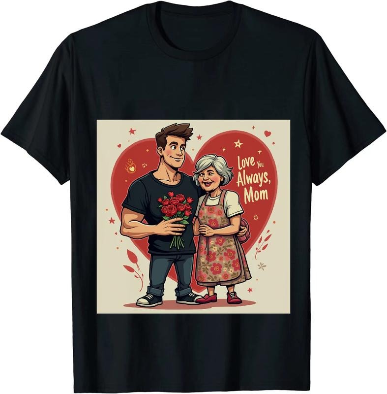 [100% Cotton] Romantic Couple With Roses Heart Love Always Mom T-Shirt Design Hoodie, Sweatshirt | HypeDripTees.com