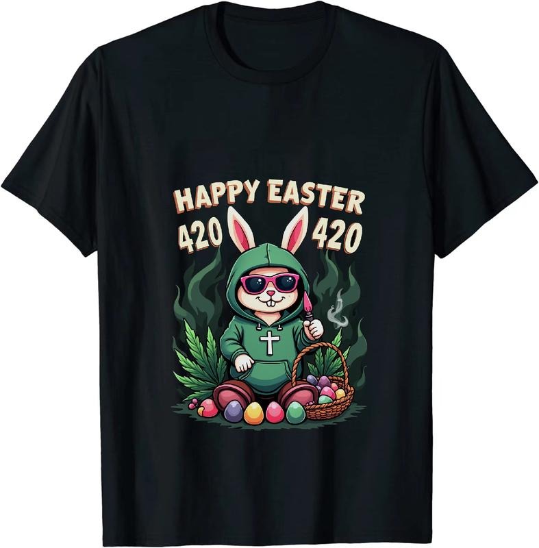 [100% Cotton] Royalty Inspired Easter 420 T - Shirt With Bunny Hoodie, Sweatshirt | HypeDripTees.com