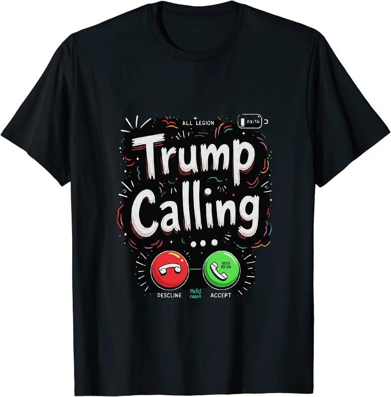 [100% Cotton] Sick Trump Calling T - Shirt With Melting Text Hoodie, Sweatshirt | HypeDripTees.com