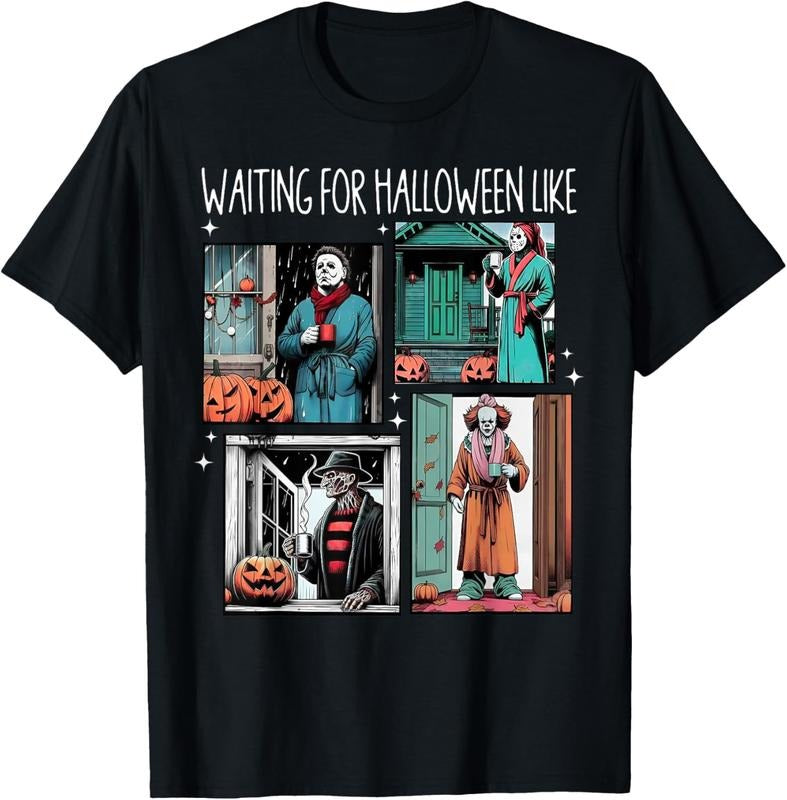 [100% Cotton] Spooky Halloween Waiting Game With Jack O Lantern Decor T-Shirt Hoodie, Sweatshirt | HypeDripTees.com
