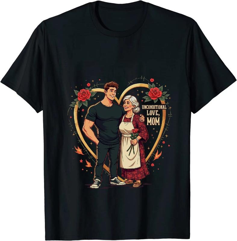 [100% Cotton] Strong Man And Grandma With Rose Unconditional Love Future T-Shirt Hoodie, Sweatshirt | HypeDripTees.com