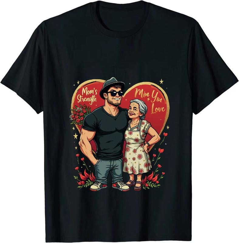 [100% Cotton] Strong Mom And Loving Mimi Family Bond T-Shirt With Heart Designs Hoodie, Sweatshirt | HypeDripTees.com