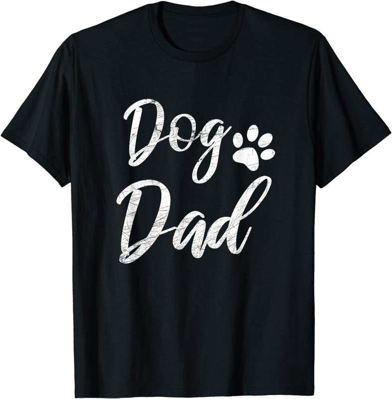 [100% Cotton] Stylish Dog Dad Paw Print Casual Fit T-Shirt For Pet Lovers Hoodie, Sweatshirt | HypeDripTees.com
