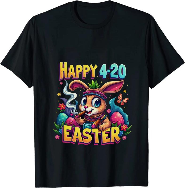 [100% Cotton] Stylish Happy 4 - 20 Easter Bunny T - Shirt With Egg Art Hoodie, Sweatshirt | HypeDripTees.com
