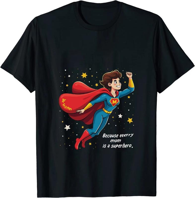 [100% Cotton] Super Mom Hero Flying With Cape M Design T-Shirt For Women Hoodie, Sweatshirt | HypeDripTees.com