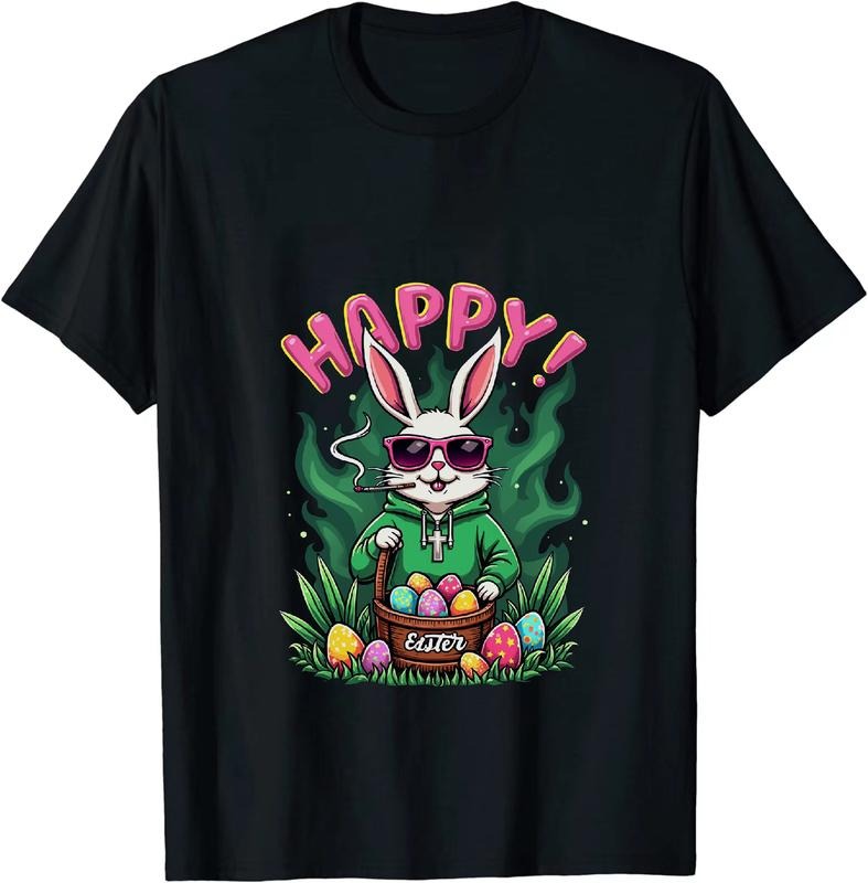 [100% Cotton] Swaggy Easter 420 Bunny T - Shirt In Cool Green Outfit Hoodie, Sweatshirt | HypeDripTees.com