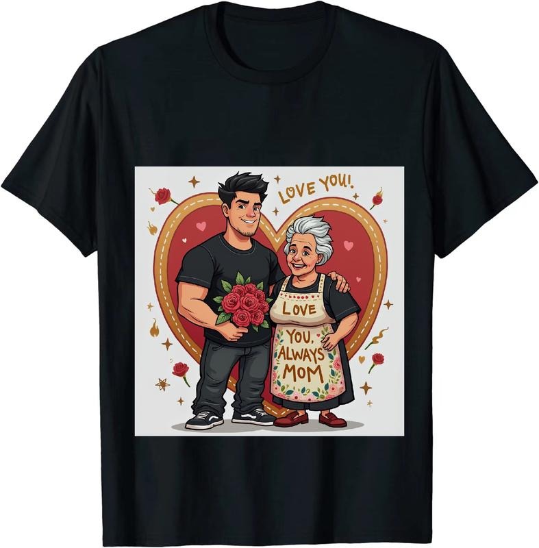 [100% Cotton] Sweet Love For Mom With Roses And Floral Apron T-Shirt Design Hoodie, Sweatshirt | HypeDripTees.com