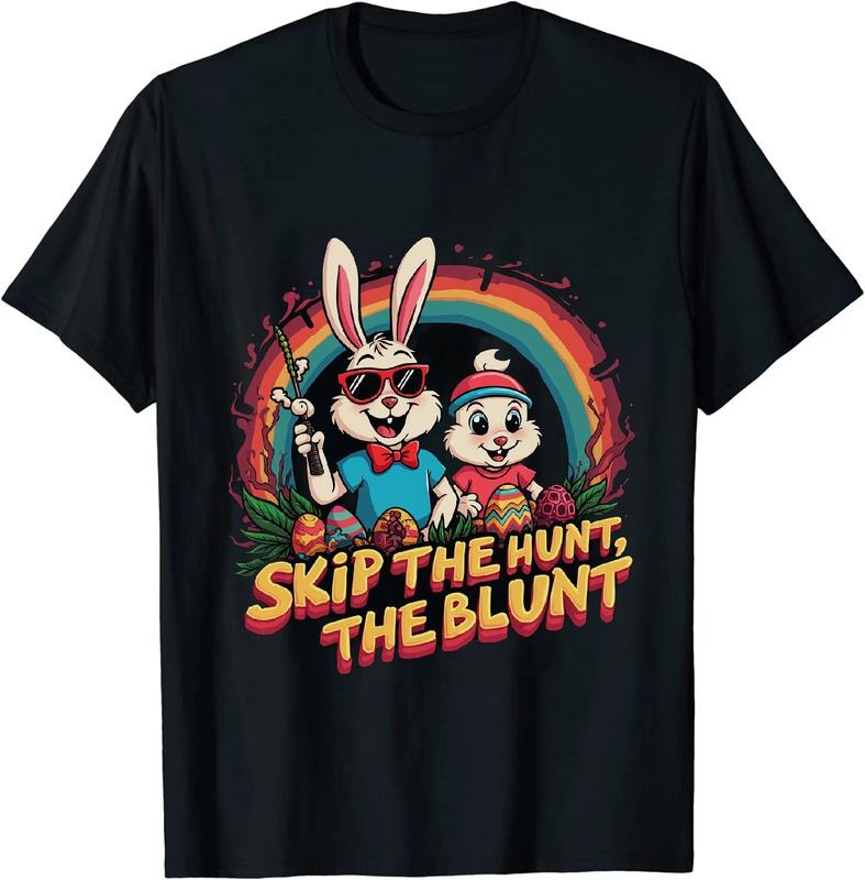 [100% Cotton] TikTok Trendsetter Easter 4 20 25 Bunny Duck T - Shirt With Greenery Hoodie, Sweatshirt | HypeDripTees.com