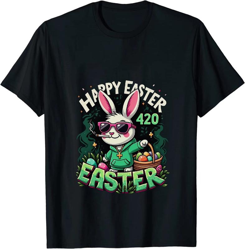 [100% Cotton] TikTok Trendsetter Happy 4 - 20 Easter Bunny T
