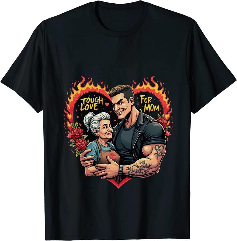 [100% Cotton] Tough Love T-Shirt For Mom With Heart And Roses Tattoo Design Strong Bond Family Gift Idea Hoodie, Sweatshirt