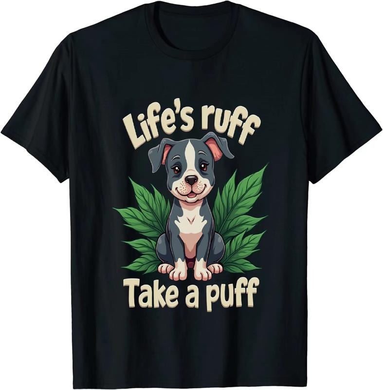 [100% Cotton] Trendy Life's Puff Take a Puff T - Shirt with Cannabis - Inspired Leaves Hoodie, Sweatshirt | HypeDripTees.com