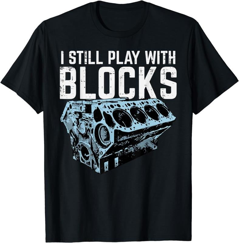 [100% Cotton] Vintage Car Engine Mechanic I Still Play With Blocks T-Shirt style 02 Hoodie, Sweatshirt | HypeDripTees.com