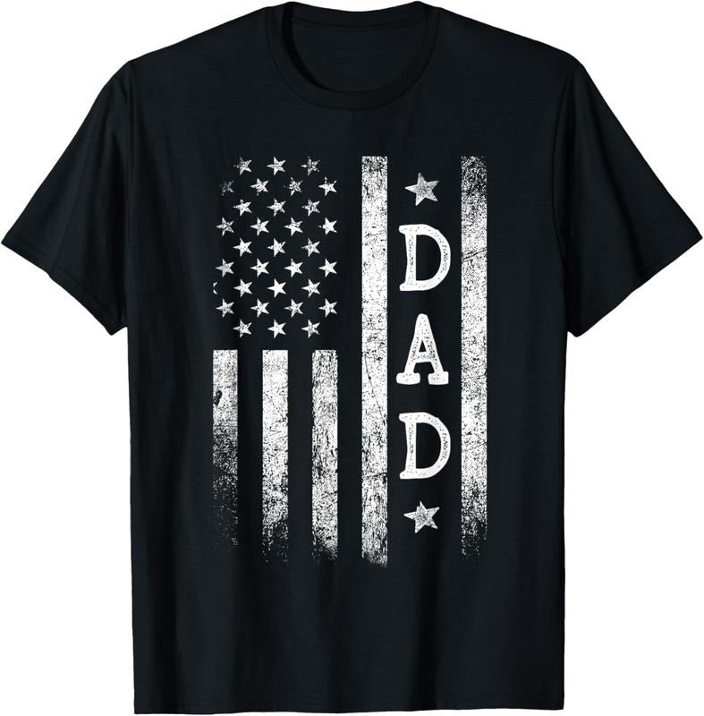[100% Cotton] Vintage Distressed American Flag Dad Patriotic Graphic T-Shirt Hoodie, Sweatshirt | HypeDripTees.com