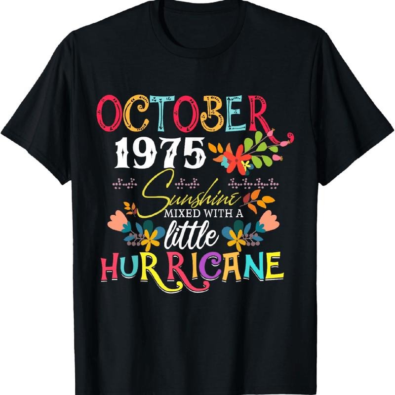 [100% Cotton] Vintage October 1975 Sunshine And Hurricane Retro Design T-Shirt For Music Lovers Hoodie, Sweatshirt