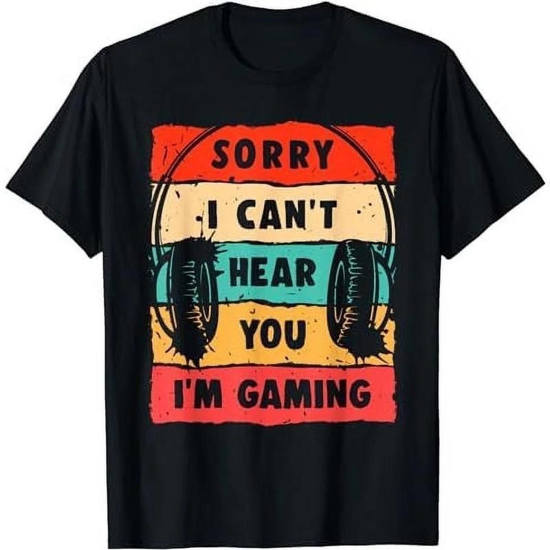 [100% Cotton] Viral Gaming Humor Sorry I Can't Hear You I'm Gaming T-Shirt For Esports Enthusiasts Hoodie, Sweatshirt