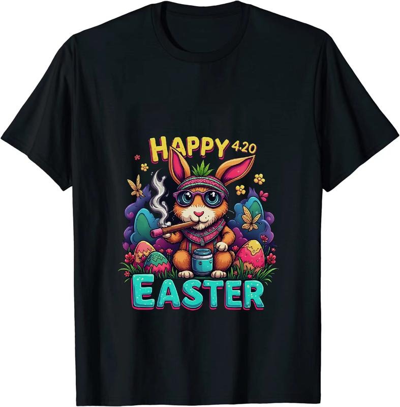 [100% Cotton] Vivid Happy 4 - 20 Easter T - Shirt With Bunny And Colorful Elements Hoodie, Sweatshirt | HypeDripTees.com
