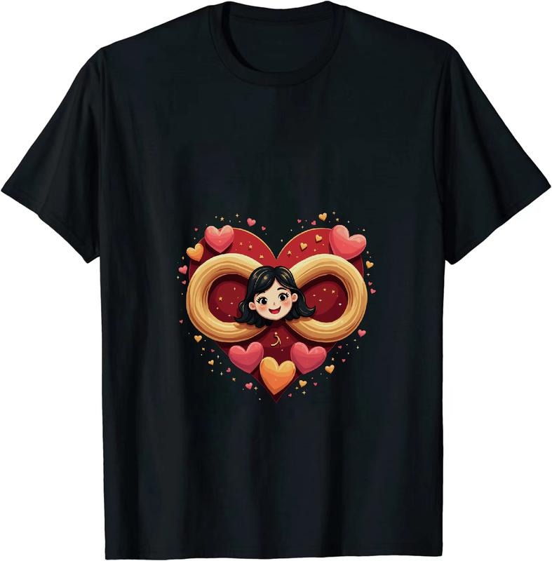 [100% Cotton] Whimsical Heart Infinity Loop Cartoon Character Cute T-Shirt Design Hoodie, Sweatshirt | HypeDripTees.com