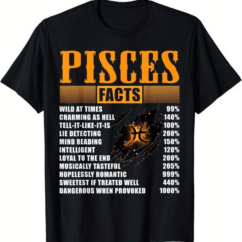 [100% Cotton] Wild Charming Mind Reading Loyal Romantic Dangerous Provoked Pisces Facts T-Shirt Hoodie, Sweatshirt