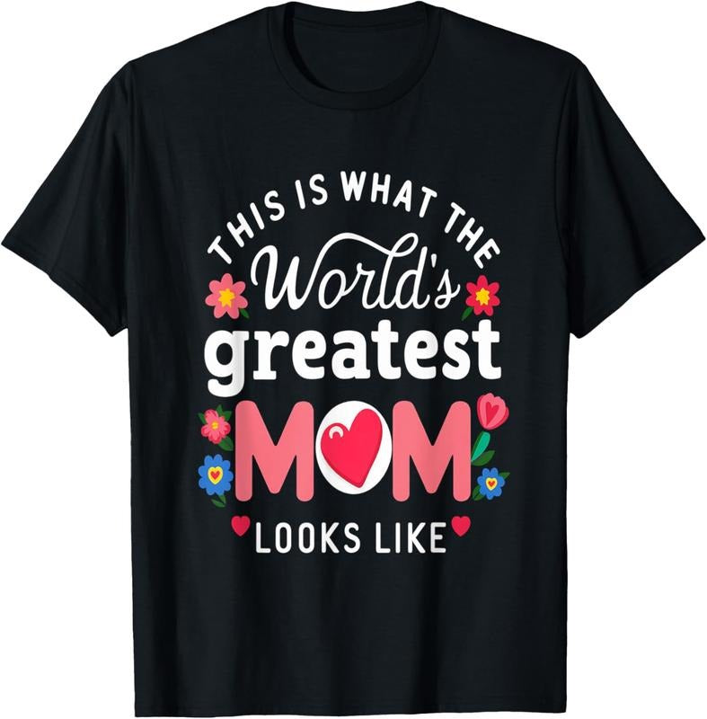 [100% Cotton] World Greatest Mom Heart Flower Love Design T-Shirt Hoodie, Sweatshirt | HypeDripTees.com