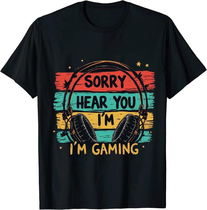 [100% Cotton] Zesty - Hearted Gamer T - Shirt Sorry I Can't Heou I'm Gaming for Gaming