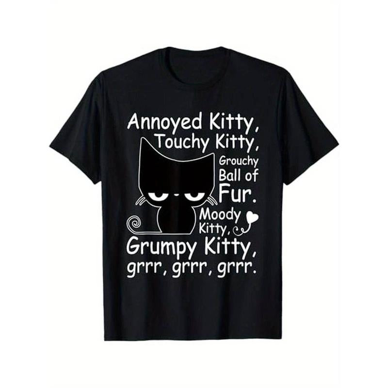 [100% Cotton] graphic tees Angry Cat Kitten Lover Funny Attitude Fur Pet Owner T-Shirt Hoodie, Sweatshirt | HypeDripTees.com