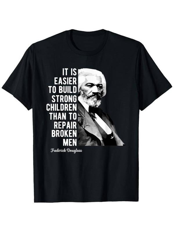 [100% Cotton] graphic tees Frederick Douglass Quote Black History Month T-Shirt