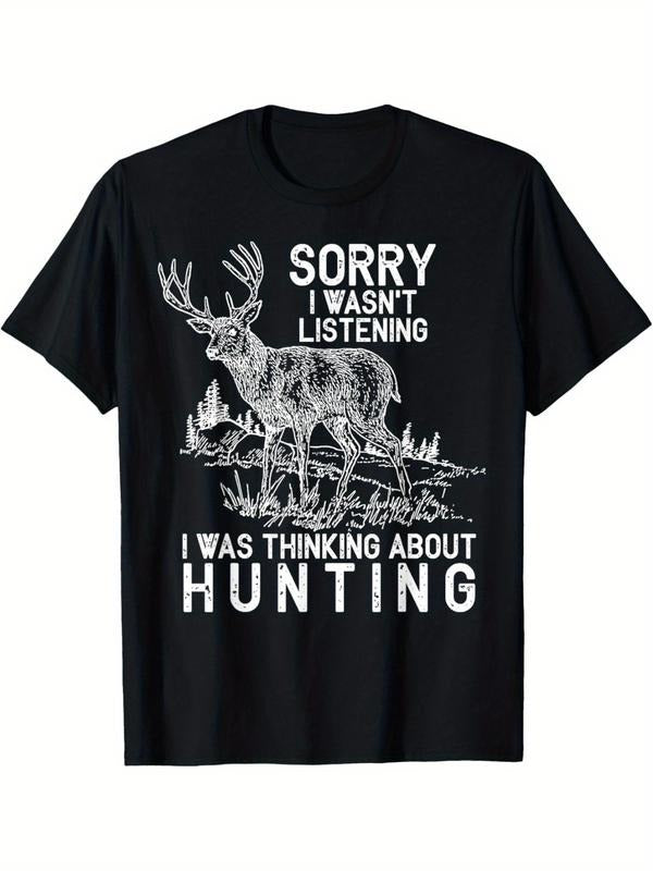 [100% Cotton] graphic tees Funny Hunting T-Shirt - Deer Hunter Shirt Gift T-Shirt Summer Comfortable Casual Short Sleeve...
